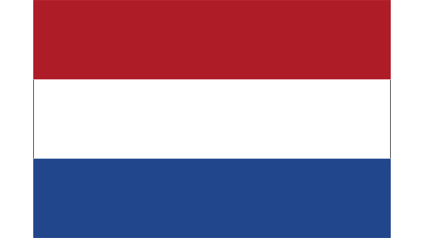 Vlag van Nederland - in kleur op transparante achtergrond - 600 * 337 pixels 